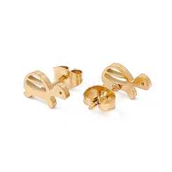 304 Stainless Steel Tortoise Stud Earrings for Women&nbsp;EJEW-E163-01G