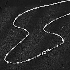 925 Sterling Silver Oval Twisted Chain Necklaces&nbsp;NJEW-H056-01C-P