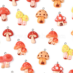 32Pcs 9 Styles Resin Pendants&nbsp;RESI-FS0002-30