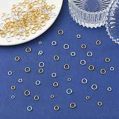 400Pcs 4 Styles Open Jump Rings Brass Jump Rings&nbsp;KK-FS0002-08G