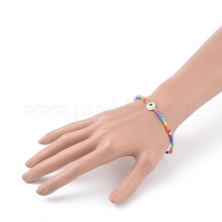 Baking Paint Glass Seed Beads Stretch Bracelets&nbsp;BJEW-JB04829-04