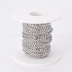 Tarnish Resistant 304 Stainless Steel Curb Chains&nbsp;CHS-F003-03P-B