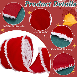 10 Yards Chenille Edged Velvet Ribbon&nbsp;OCOR-WH0088-39