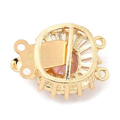Brass Micro Pave Clear Cubic Zirconia Box Clasps&nbsp;LS-KK-E052-01A-G02