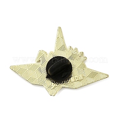 Paper Crane & Sunflower Alloy Enamel Pin Backs for Clothes for Women&nbsp;JEWB-F043-02C