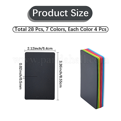 28Pcs 7 Colors Plastic Sheets&nbsp;DIY-CP0013-26-1