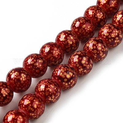 Baking Paint Glass Bead Strands&nbsp;DGLA-Z001-01B-1