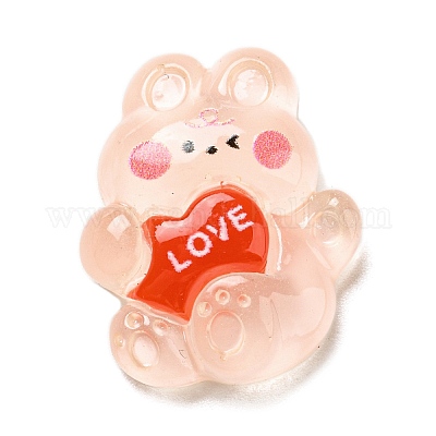 Cartoon Transparent Resin Cabochons&nbsp;CRES-P025-D05-1
