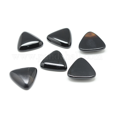 Natural  Black Agate Gemstone Cabochons&nbsp;G-T025-10x10mm-05-1