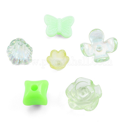 Opaque & Transparent Acrylic Beads&nbsp;MACR-T045-01D-1