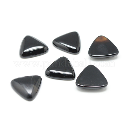 Natural  Black Agate Gemstone Cabochons&nbsp;G-T025-10x10mm-05-1