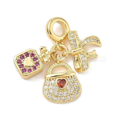 Wholesale Brass Micro Pave Cubic Zirconia Charms - Pandahall.com
