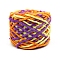 Soft Crocheting Polyester Yarn, Thick Knitting Yarn for Scarf, Bag, Cushion Making, Segment Dyed, Colorful, 7mm