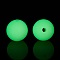 Luminous Silicone Beads, DIY Nursing Necklaces and Bracelets Making, Round, Light Green, 11.5mm, Hole: 2mm