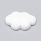 Resin Cabochons, Cloud, White, 25x17x5.5mm
