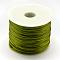 Nylon Satin Rattail Cords, Beading Threads for Bracelet Jewelry Making Chinese Knot Macrame Craft, Olive Drab, 1.5mm, about 100yards/roll(300 feet/roll)