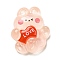 Cartoon Transparent Resin Cabochons, Animal Cabochons, Rabbit, 23.5x19.5x7mm