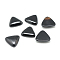 Natural  Black Agate Gemstone Cabochons, Triangle, Dyed & Heated, 9.5~10x10x5.5mm