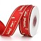Christmas Theme Polyester Grosgrain Ribbon, Garment Accessories, FireBrick, 3/4 inch(20mm)