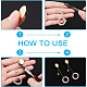 Brass Ear Stud Findings&nbsp;KK-BC0005-29G-4