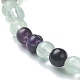 Natural Fluorite Beaded Stretch Bracelets&nbsp;BJEW-A117-A-38-6