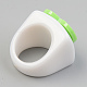 Opaque Acrylic Finger Rings&nbsp;X-RJEW-T010-13-5