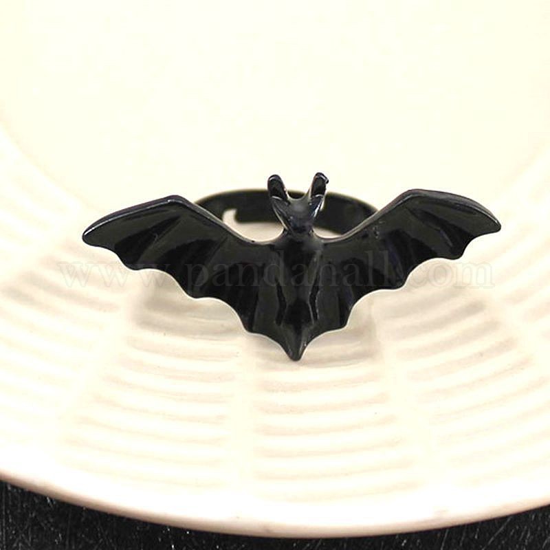 Wholesale Bat Themes Alloy Adjustable Finger Rings - Pandahall.com