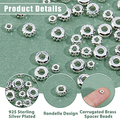 120Pcs 3 Styles Brass Beads&nbsp;KK-HS0015-40