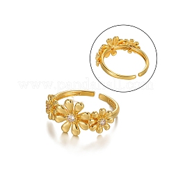304 Stainless Steel Adjustable Cuff Rings for Women&nbsp;RJEW-B131-01A