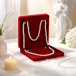 Velvet Pearl Necklace Package Boxes&nbsp;CON-WH0086-264B