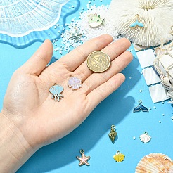 10Pcs 10 Styles Alloy Enamel Pendants&nbsp;ENAM-YW0006-64