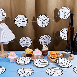 Paper Volleyball Hanging Banners&nbsp;AJEW-WH0752-629