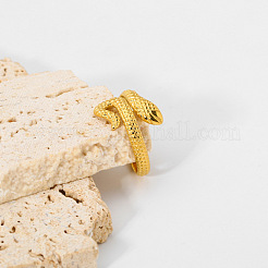 304 Stainless Steel Snake Cuff Rings for Women&nbsp;UR0196