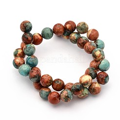 Synthetic Ocean White Jade Round Bead Strands&nbsp;X-G-M165-4mm-04