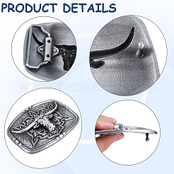 1Pc Alloy Belt Buckles&nbsp;FIND-CL0001-40AS