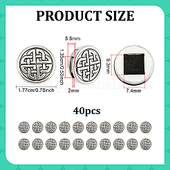 40Pcs Tibetan Style Zinc Alloy Slide Charms&nbsp;FIND-PH0061-43AS