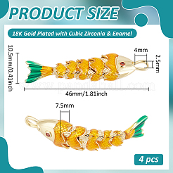 4Pcs Rack Plating Brass Pendants&nbsp;KK-BC0015-55