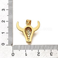 Rack Plating Brass Micro Pave Cubic Zirconia Pendants&nbsp;KK-L226-054G-01