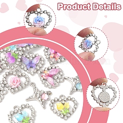 7 Styles Platinum Alloy Glass Pendants&nbsp;FIND-FS0003-71