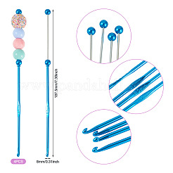 4Pcs DIY Alloy Beadable Crochet Hooks&nbsp;AJEW-TA0003-50E
