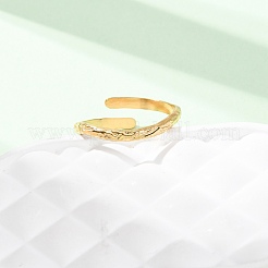 304 Stainless Steel Open Cuff Rings for Women&nbsp;RJEW-K309-12G