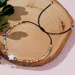 Bohemian Glass Seed Beads Braided Bead Bracelets&nbsp;AQ8713