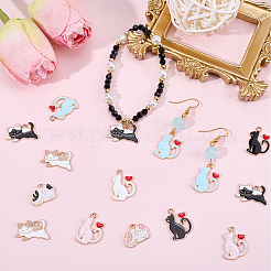 80Pcs 8 Styles Alloy Enamel Pendants&nbsp;ENAM-BM0001-42