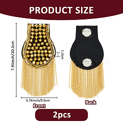 2Pcs Fashionable Tassel Epaulettes&nbsp;AJEW-FH0006-02G