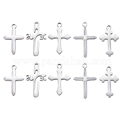 10Pcs 5 Style 304 Stainless Steel Pendants&nbsp;STAS-CJ0001-229