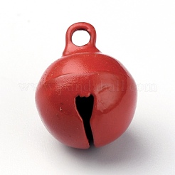 Baking Paint Brass Bell Pendants&nbsp;KK-WH0044-35I