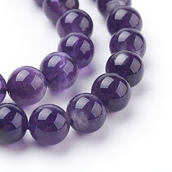Natural Amethyst Beads Strands&nbsp;G-G099-8mm-1