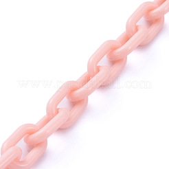 Handmade Opaque Acrylic Cable Chains&nbsp;AJEW-JB00664-07