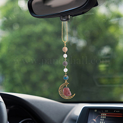 1Pc Hollow Moon Zinc Alloy Pendant Decoration&nbsp;HJEW-BM0001-59