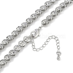Rack Plating Brass Star Link Chain Necklaces for Women&nbsp;NJEW-K382-14A-P